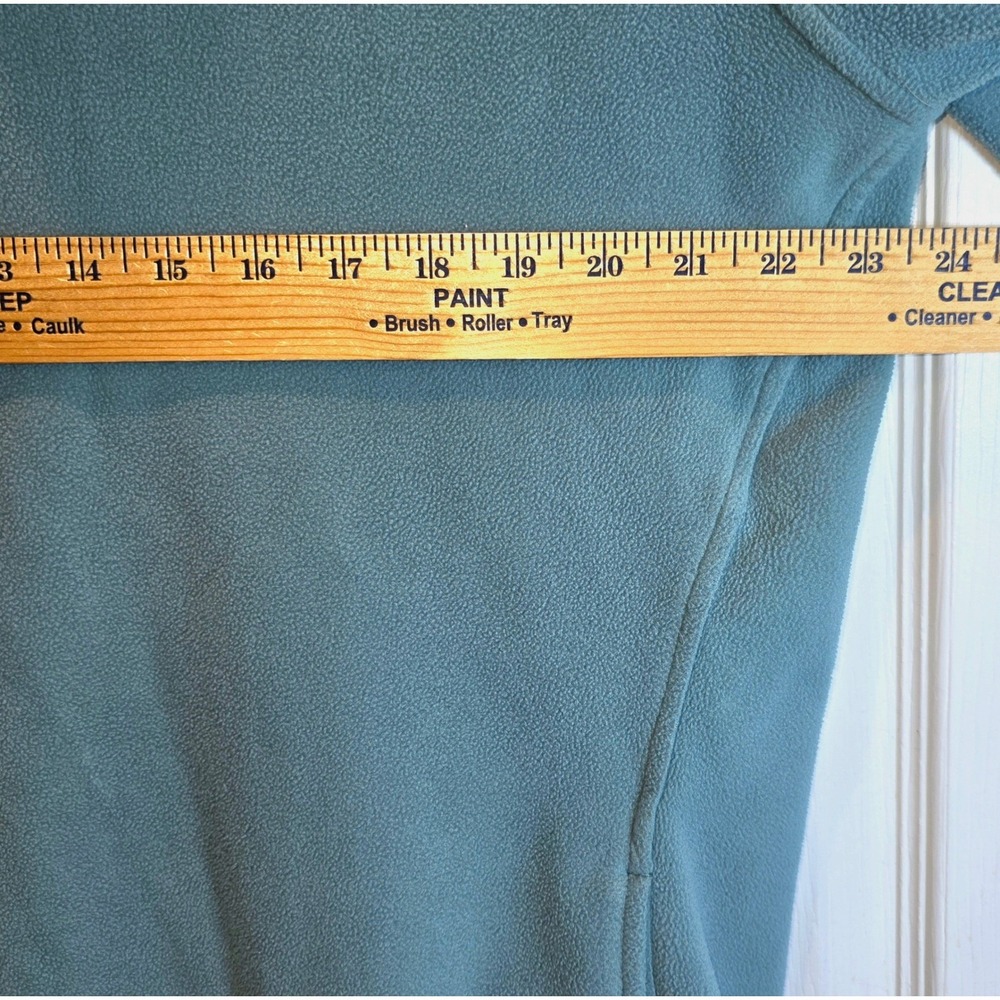VTG Woolrich Fleece 1/4 Zip Pullover‎ Hoodie Jacket Top Sz Large Teal Blue - Picture 10 of 12